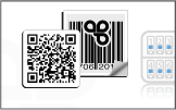 Aufkleber Barcode / QR Code / Seriennummern